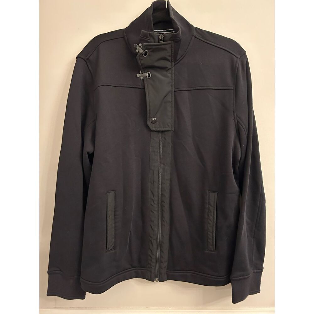 Nautica clip closure black overlap closure jacket M